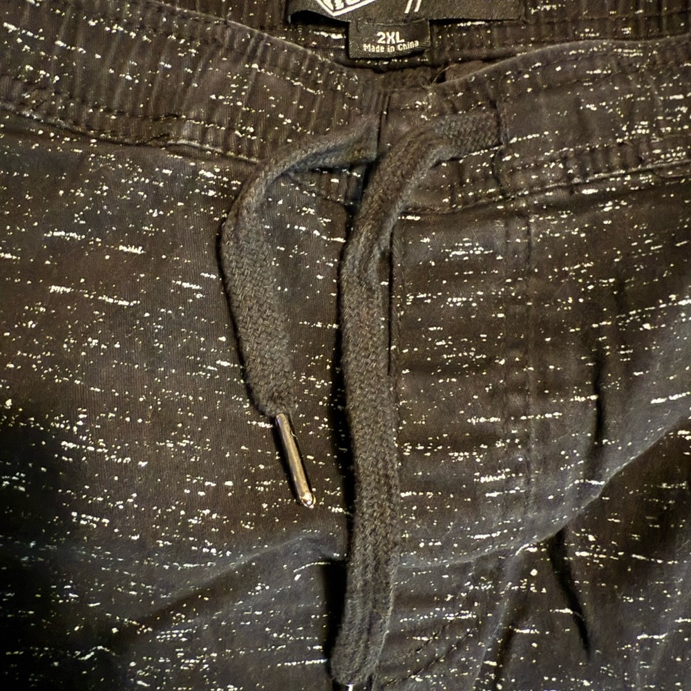 Black Print Drawstring Joggers